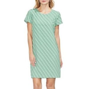 Vince Camuto green scalloped dress